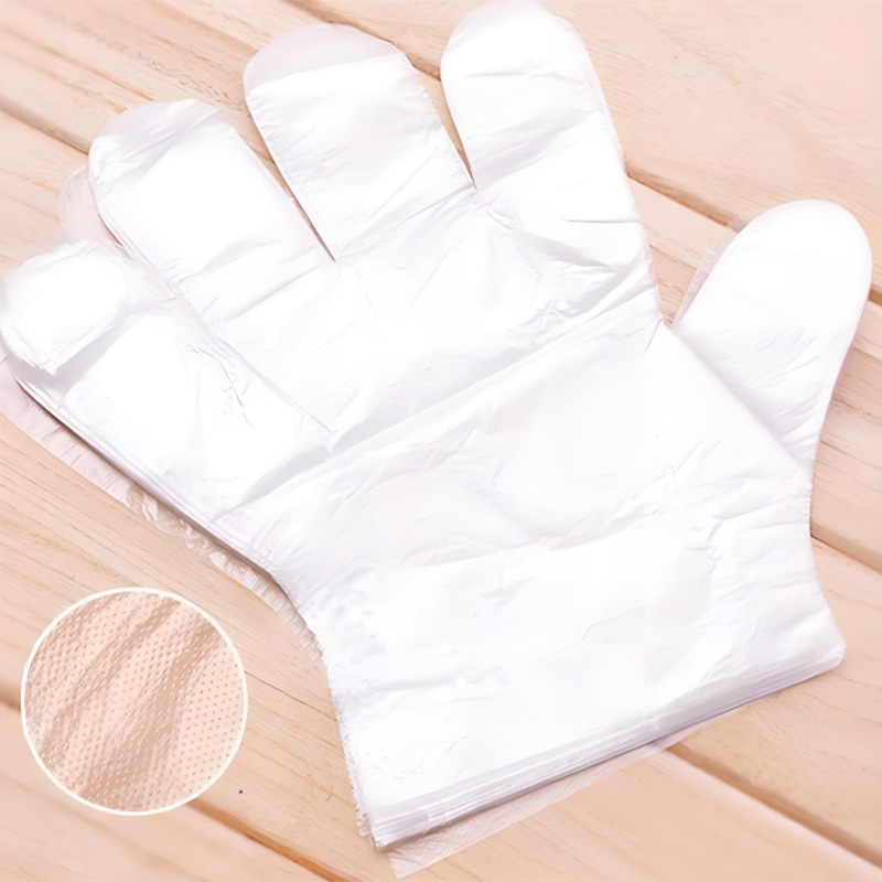 Sarung tangan HDPE putih pudar yang tahan air dan tahan minyak