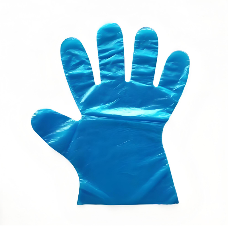 Sarung tangan LDPE Biru anti bakteri, tahan asam dan alkali